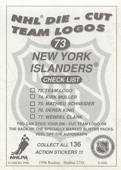 1995-96 Bashan Imperial Super Stickers #73 New York Islanders / Mathieu Schneider Back