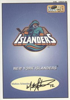 1995-96 Bashan Imperial Super Stickers #73 New York Islanders / Mathieu Schneider Front