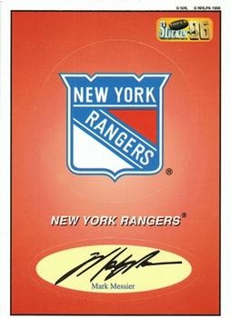 1995-96 Bashan Imperial Super Stickers #78 New York Rangers / Mark Messier Front