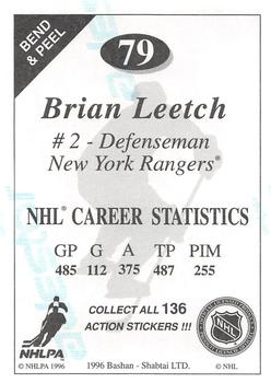 1995-96 Bashan Imperial Super Stickers #79 Brian Leetch Back