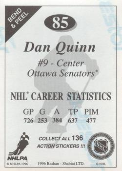 1995-96 Bashan Imperial Super Stickers #85 Dan Quinn Back