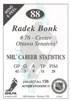 1995-96 Bashan Imperial Super Stickers #88 Radek Bonk Back