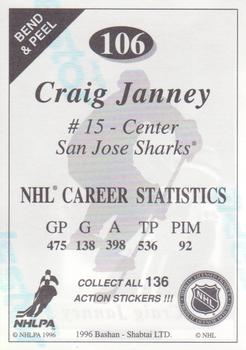 1995-96 Bashan Imperial Super Stickers #106 Craig Janney Back