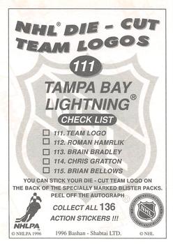 1995-96 Bashan Imperial Super Stickers #111 Tampa Bay Lightning / Brian Bradley Back