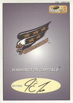 1995-96 Bashan Imperial Super Stickers #128 Washington Capitals / Jim Carey Front