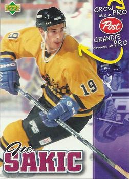 1996-97 Upper Deck Post Cereal Grow Like a Pro #NNO Joe Sakic Front