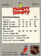 1992-93 Humpty Dumpty I #NNO Rod Brind'Amour Back