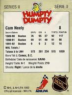 1992-93 Humpty Dumpty II #NNO Cam Neely Back