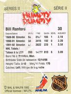 1992-93 Humpty Dumpty II #NNO Bill Ranford Back