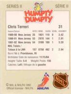 1992-93 Humpty Dumpty II #NNO Chris Terreri Back