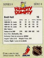 1992-93 Humpty Dumpty II #NNO Brett Hull Back