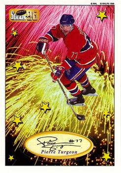 1995-96 Bashan Imperial Super Stickers - Die Cut #1 Pierre Turgeon Front