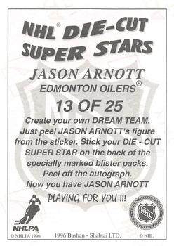 1995-96 Bashan Imperial Super Stickers - Die Cut #13 Jason Arnott Back