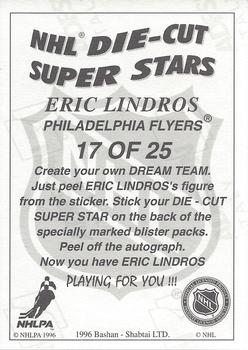 1995-96 Bashan Imperial Super Stickers - Die Cut #17 Eric Lindros Back
