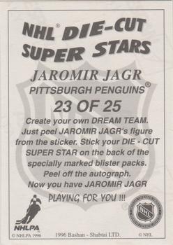 1995-96 Bashan Imperial Super Stickers - Die Cut #23 Jaromir Jagr Back