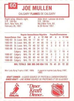 1989-90 Kraft #60 Joe Mullen Back