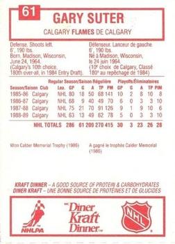 1989-90 Kraft #61 Gary Suter Back