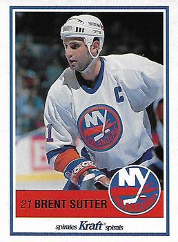 1990-91 Kraft #57 Brent Sutter Front