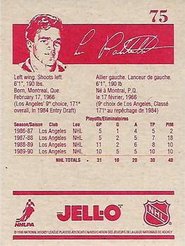 1990-91 Kraft #75 Luc Robitaille Back