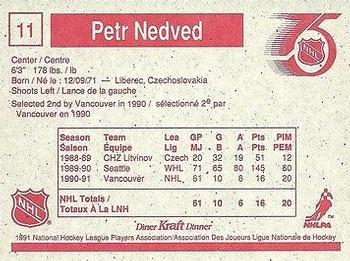 1991-92 Kraft #11 Petr Nedved Back