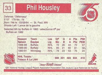 1991-92 Kraft #33 Phil Housley Back
