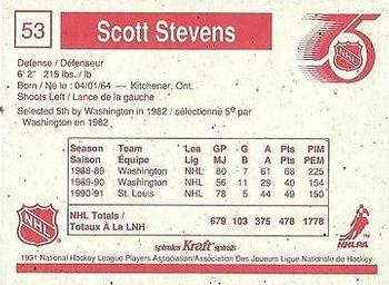 1991-92 Kraft #53 Scott Stevens Back