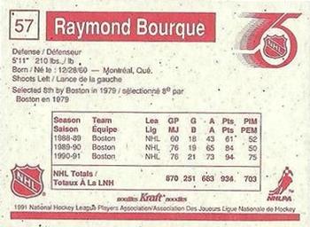 1991-92 Kraft #57 Ray Bourque Back