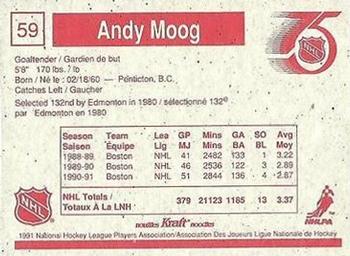 1991-92 Kraft #59 Andy Moog Back