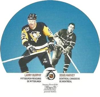 1991-92 Kraft #71 Larry Murphy / Doug Harvey Front