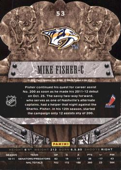 2011-12 Panini Crown Royale #53 Mike Fisher Back