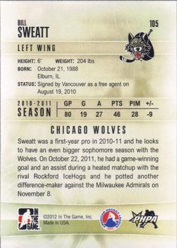 2011-12 In The Game Heroes and Prospects #105 Bill Sweatt Back