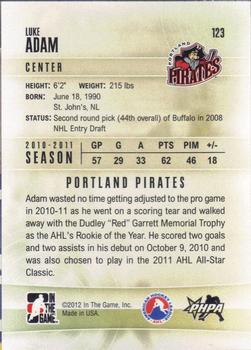 2011-12 In The Game Heroes and Prospects #123 Luke Adam Back