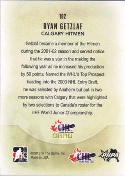 2011-12 In The Game Heroes and Prospects #182 Ryan Getzlaf Back