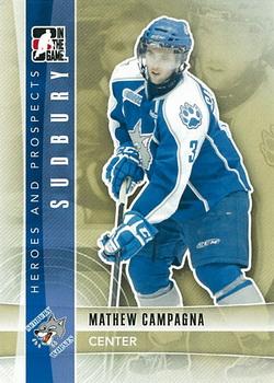 2011-12 In The Game Heroes and Prospects #25 Mathew Campagna Front
