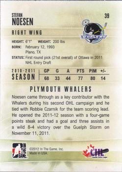 2011-12 In The Game Heroes and Prospects #39 Stefan Noesen Back