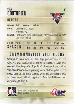 2011-12 In The Game Heroes and Prospects #61 Sean Couturier Back