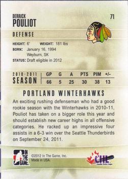 2011-12 In The Game Heroes and Prospects #71 Derrick Pouliot Back