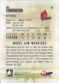 2011-12 In The Game Heroes and Prospects #75 Joel Edmundson Back