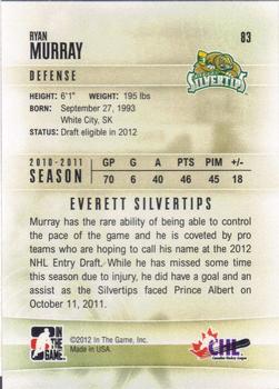 2011-12 In The Game Heroes and Prospects #83 Ryan Murray Back