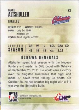 2011-12 In The Game Heroes and Prospects #93 Daniel Altshuller Back