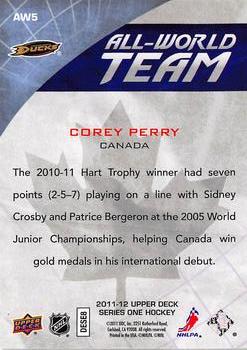 2011-12 Upper Deck - All-World Team #AW5 Corey Perry  Back