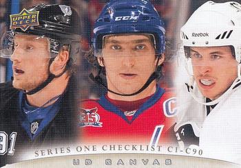 2011-12 Upper Deck - UD Canvas #C90 Steven Stamkos / Alex Ovechkin / Sidney Crosby Front