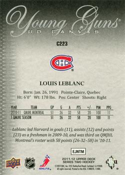 2011-12 Upper Deck - UD Canvas #C223 Louis Leblanc  Back