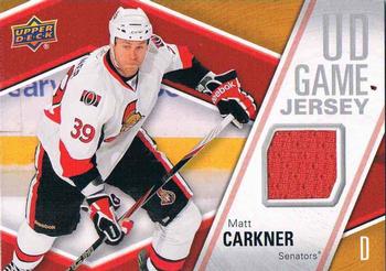 2011-12 Upper Deck - Game Jerseys #GJ-MC Matt Carkner  Front