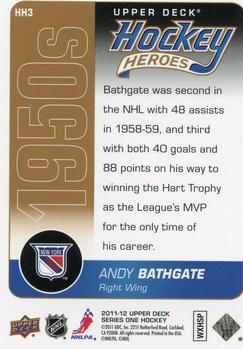 2011-12 Upper Deck - Hockey Heroes: 1950s #HH3 Andy Bathgate  Back