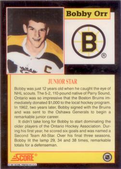 1991-92 Score Canadian English - Bobby Orr #NNO Bobby Orr Back
