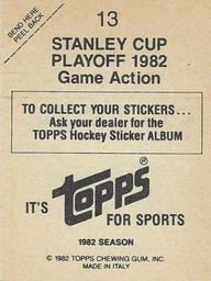 1982-83 Topps Stickers #13 Game Action Back