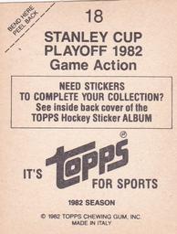 1982-83 Topps Stickers #18 Game Action Back