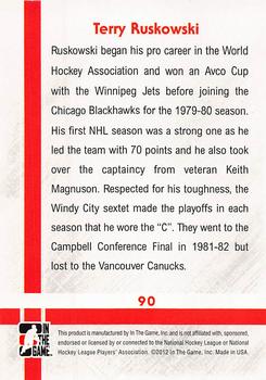 2011-12 In The Game Captain-C #90 Terry Ruskowski Back