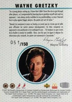 1997-98 Upper Deck Ice McDonald's #NNO Wayne Gretzky Back